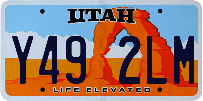 UT license plate Y492LM