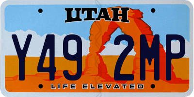 UT license plate Y492MP