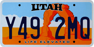 UT license plate Y492MQ