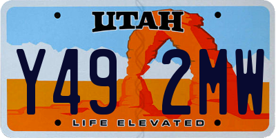 UT license plate Y492MW