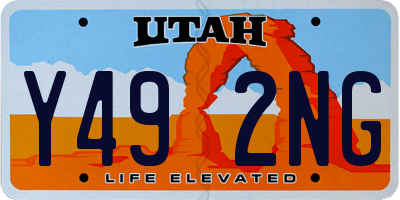 UT license plate Y492NG
