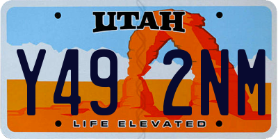 UT license plate Y492NM