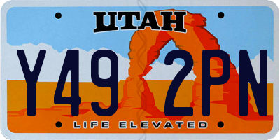 UT license plate Y492PN