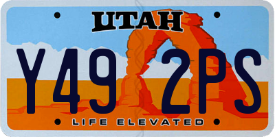 UT license plate Y492PS