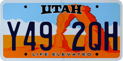 UT license plate Y492QH