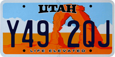UT license plate Y492QJ