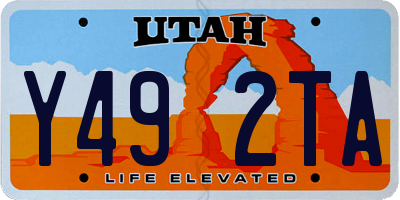 UT license plate Y492TA