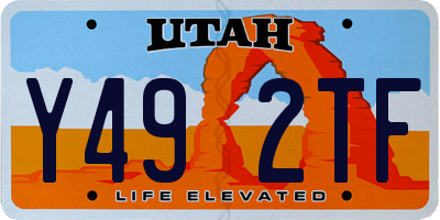 UT license plate Y492TF