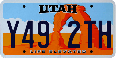 UT license plate Y492TH