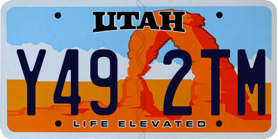 UT license plate Y492TM