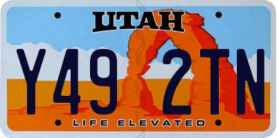 UT license plate Y492TN