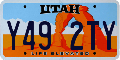 UT license plate Y492TY