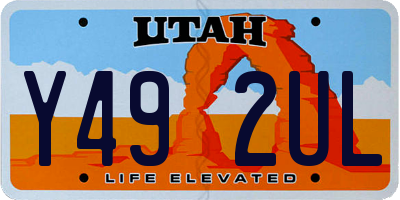 UT license plate Y492UL