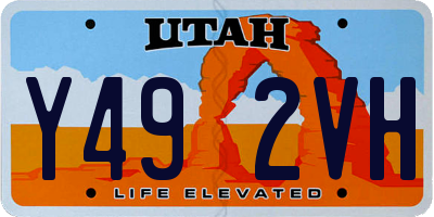 UT license plate Y492VH