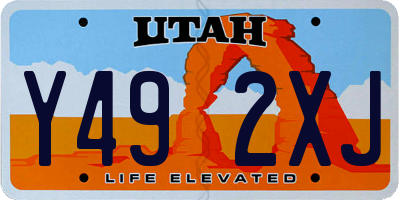 UT license plate Y492XJ