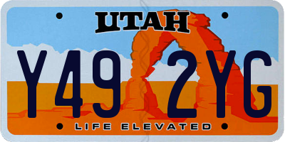 UT license plate Y492YG
