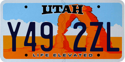 UT license plate Y492ZL