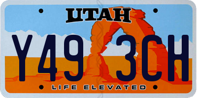 UT license plate Y493CH