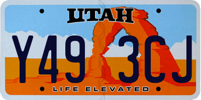UT license plate Y493CJ