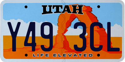 UT license plate Y493CL