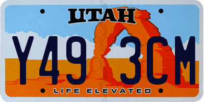 UT license plate Y493CM
