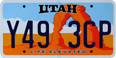 UT license plate Y493CP