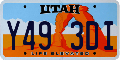 UT license plate Y493DI