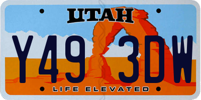 UT license plate Y493DW