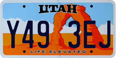 UT license plate Y493EJ