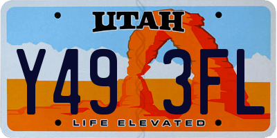 UT license plate Y493FL