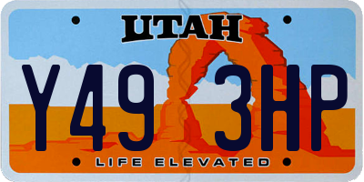 UT license plate Y493HP
