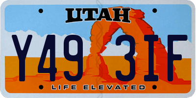 UT license plate Y493IF