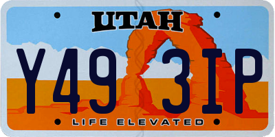 UT license plate Y493IP