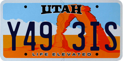 UT license plate Y493IS