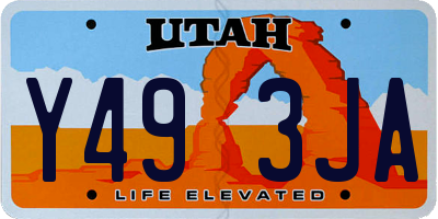 UT license plate Y493JA