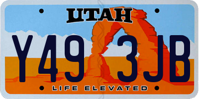 UT license plate Y493JB