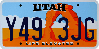 UT license plate Y493JG