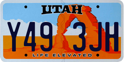 UT license plate Y493JH