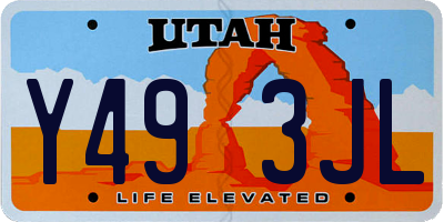 UT license plate Y493JL