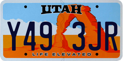 UT license plate Y493JR