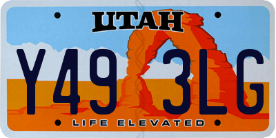 UT license plate Y493LG