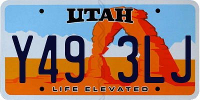 UT license plate Y493LJ