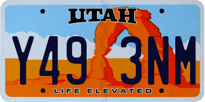 UT license plate Y493NM