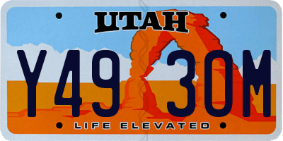 UT license plate Y493OM