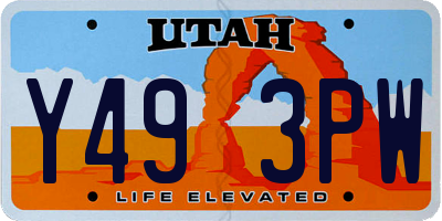 UT license plate Y493PW