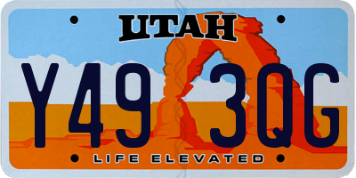 UT license plate Y493QG