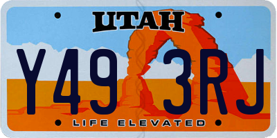 UT license plate Y493RJ