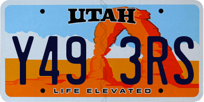 UT license plate Y493RS