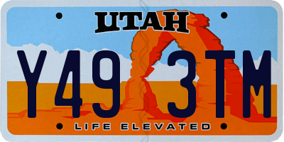UT license plate Y493TM
