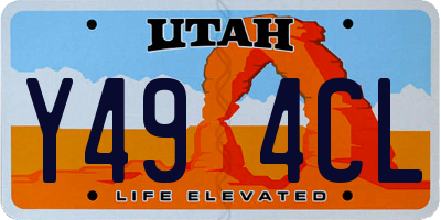 UT license plate Y494CL